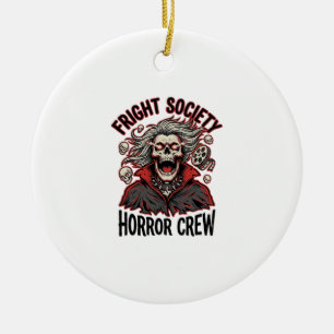 Décoration En Céramique Chemise d'horreur vintage Fright Society Skull Des