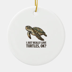 Décoration En Céramique Chemise drôle de tortue de mer amateur de tortue v