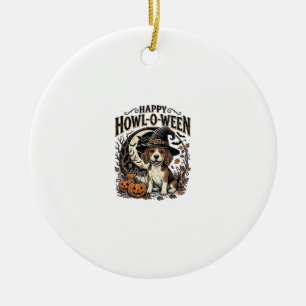 Décoration En Céramique Chemise Halloween Chapeau De Sorcière Beagle Joyeu