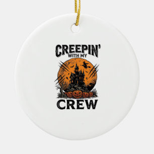 Décoration En Céramique Chemise Halloween Maison Hantée Creepin With My Cr