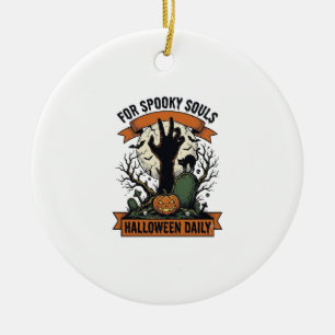 Décoration En Céramique Chemise Halloween tous les jours Vintage Spooky Ha