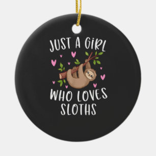 Décoration En Céramique Chemise Mignonne de Paresseux pour Filles Juste Un