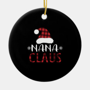 Décoration En Céramique Chemise Nana Claus Plaid Shirts Nana Christmas Shi