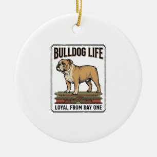 Décoration En Céramique Chemise pour amateur de Bouledogue Art de chien gr