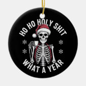Décoration En Céramique Chemise Sainte Quel An Humour de Noël Squelette (Devant)