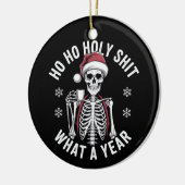 Décoration En Céramique Chemise Sainte Quel An Humour de Noël Squelette (Gauche)
