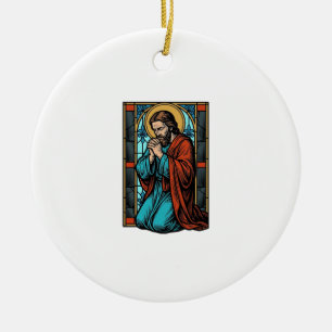 Décoration En Céramique Chemise vectorielle de figure religieuse priant vi