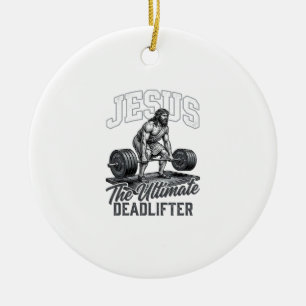 Décoration En Céramique Chemise Vectorielle Vintage Jésus Ultimate Deadlif