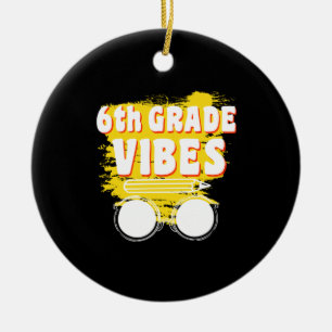 Décoration En Céramique Chemise Vibe Retour à l'école 6e Enfant Premier Jo