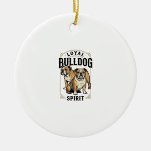 Décoration En Céramique Chemise Vintage Bulldog Twin Bulldogs Gravure Tee_