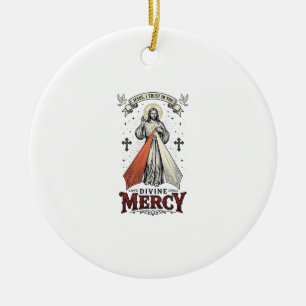 Décoration En Céramique Chemise vintage Divine Miséricorde Jésus je me fie
