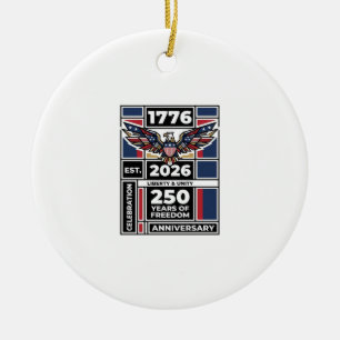 Décoration En Céramique Chemise Vintage Eagle 1776 2026 Typographie Patrio