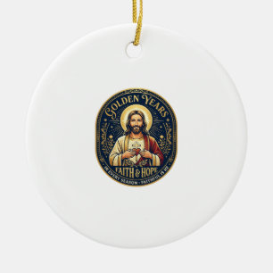 Décoration En Céramique Chemise Vintage Jésus Retraite Chrétienne