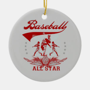 Décoration En Céramique Chemises et cadeaux Baseball All Star rouges