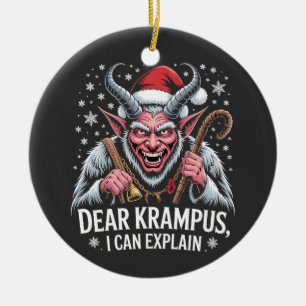 Décoration En Céramique Cher Krampus, je peux expliquer Noël Santa