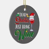 DÉCORATION EN CÉRAMIQUE CHER PÈRE NOËL APPORTEZ DU "VIN" (Droite)