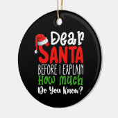 Décoration En Céramique Cher Père Noël Avant D'Expliquer Combien Vous Save (Gauche)