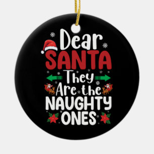 Décoration En Céramique Cher Père Noël Ce Sont Des Vilains Un Match De Noë