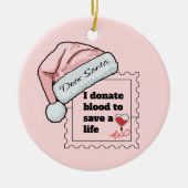 Décoration En Céramique Cher Père Noël mignon Noël personnalisé (Devant)