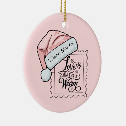 Décoration En Céramique Cher Père Noël mignon Noël personnalisé (Droite)