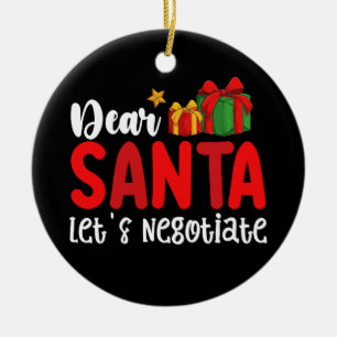 Décoration En Céramique Cher Père Noël Négocions Les Fêtes De Noël En Fami