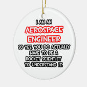 Décoration En Céramique Chercheur de fusées .. Ingénieur aérospatial drôle (Gauche)