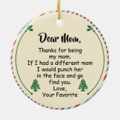 Décoration En Céramique Chère maman, Merci d'être ma mère (Dos)