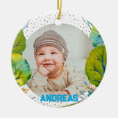 Décoration En Céramique Cherish the Magic: Your Woodland First Christmas (Devant)