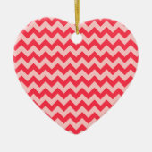 Décoration En Céramique Cherry Red Chevron Zigzag (Devant)