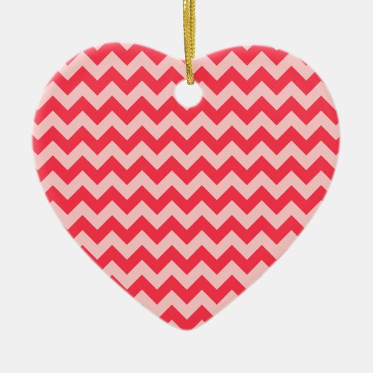 Décoration En Céramique Cherry Red Chevron Zigzag (Devant)