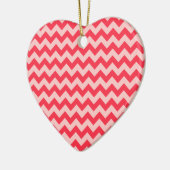 Décoration En Céramique Cherry Red Chevron Zigzag (Gauche)
