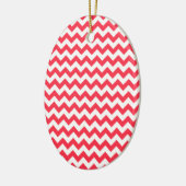 Décoration En Céramique Cherry Red Chevron Zigzag (Gauche)