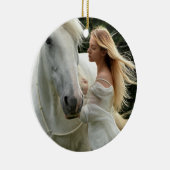 Décoration En Céramique Cheval blanc et fille (Droite)