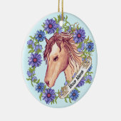 Décoration En Céramique Cheval Blue Daisy (Droite)