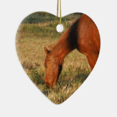 Décoration En Céramique Cheval Brown aux pins (Droite)