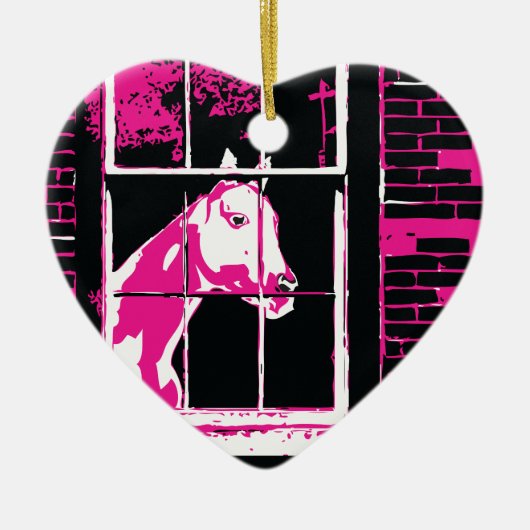 Décoration En Céramique cheval de fenêtre (Devant)