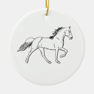 Décoration En Céramique Cheval de randonnée du Tennessee