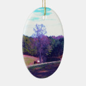 Décoration En Céramique Cheval éloigné dans un champ violet (Droite)