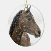 Décoration En Céramique Cheval en hiver (Gauche)
