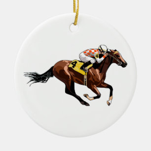 Décoration En Céramique Cheval et jockey