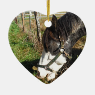 Décoration En Céramique Cheval Peint, Manger Reine Ann Fleur dentelle