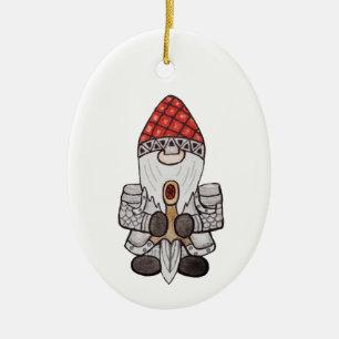 Décoration En Céramique Chevalier guerrier Gnome