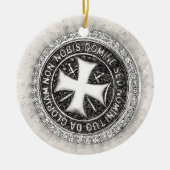 Décoration En Céramique Chevalier Température Croix médiévale Sceau person (Devant)