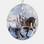 Décoration En Céramique Chevaux de vacances de Noël (Gauche)