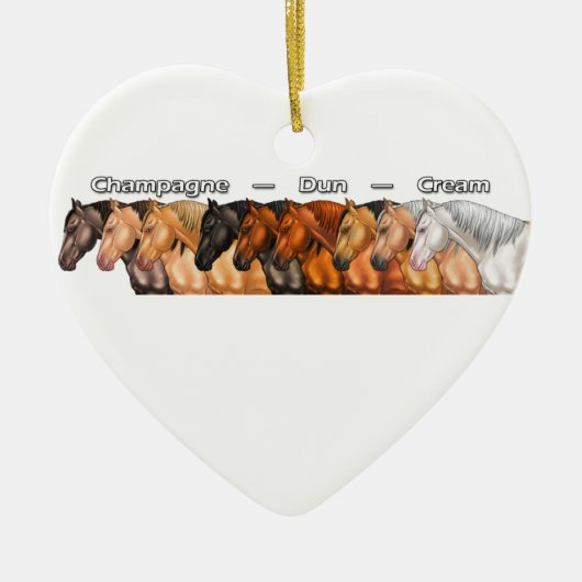 Décoration En Céramique Chevaux dilués (Devant)