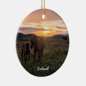 Décoration En Céramique chevaux islandais - (Droite)