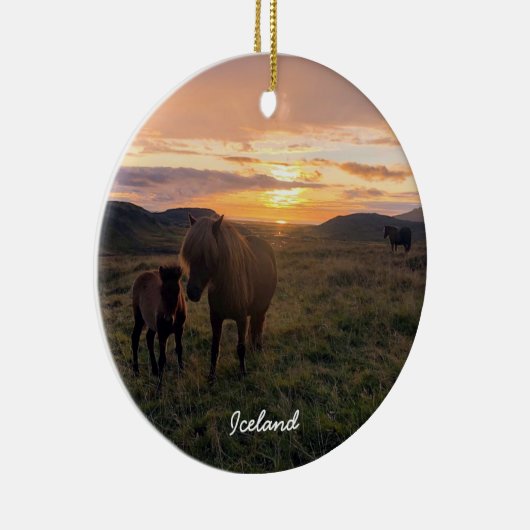 Décoration En Céramique chevaux islandais - (Droite)