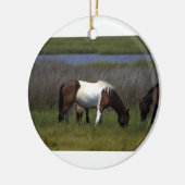 Décoration En Céramique Chevaux sauvages de l'Assateague (Gauche)