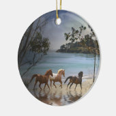 Décoration En Céramique Chevaux sur l'ornement de plage (Gauche)