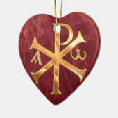Décoration En Céramique Chi-Rho d'or (Gauche)